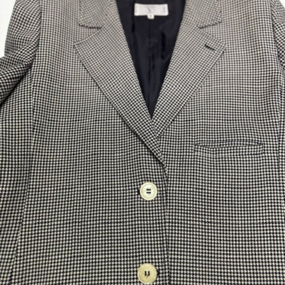 Vintage Valentino Miss V Made in Italy Checkered Wool Jacket - Picture 9 of 9